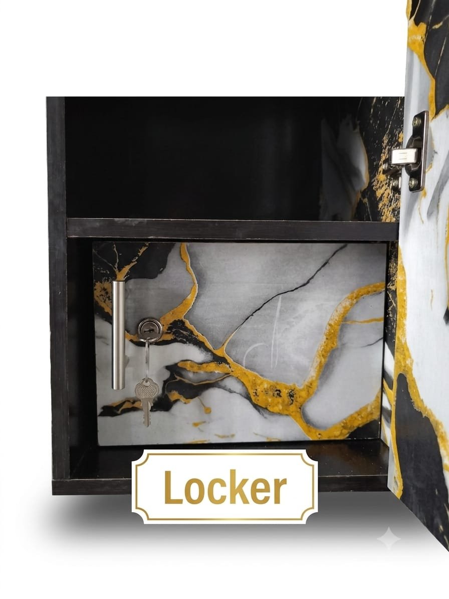 Premium 3 Door Steel Wardrobe with Locker - Image 3